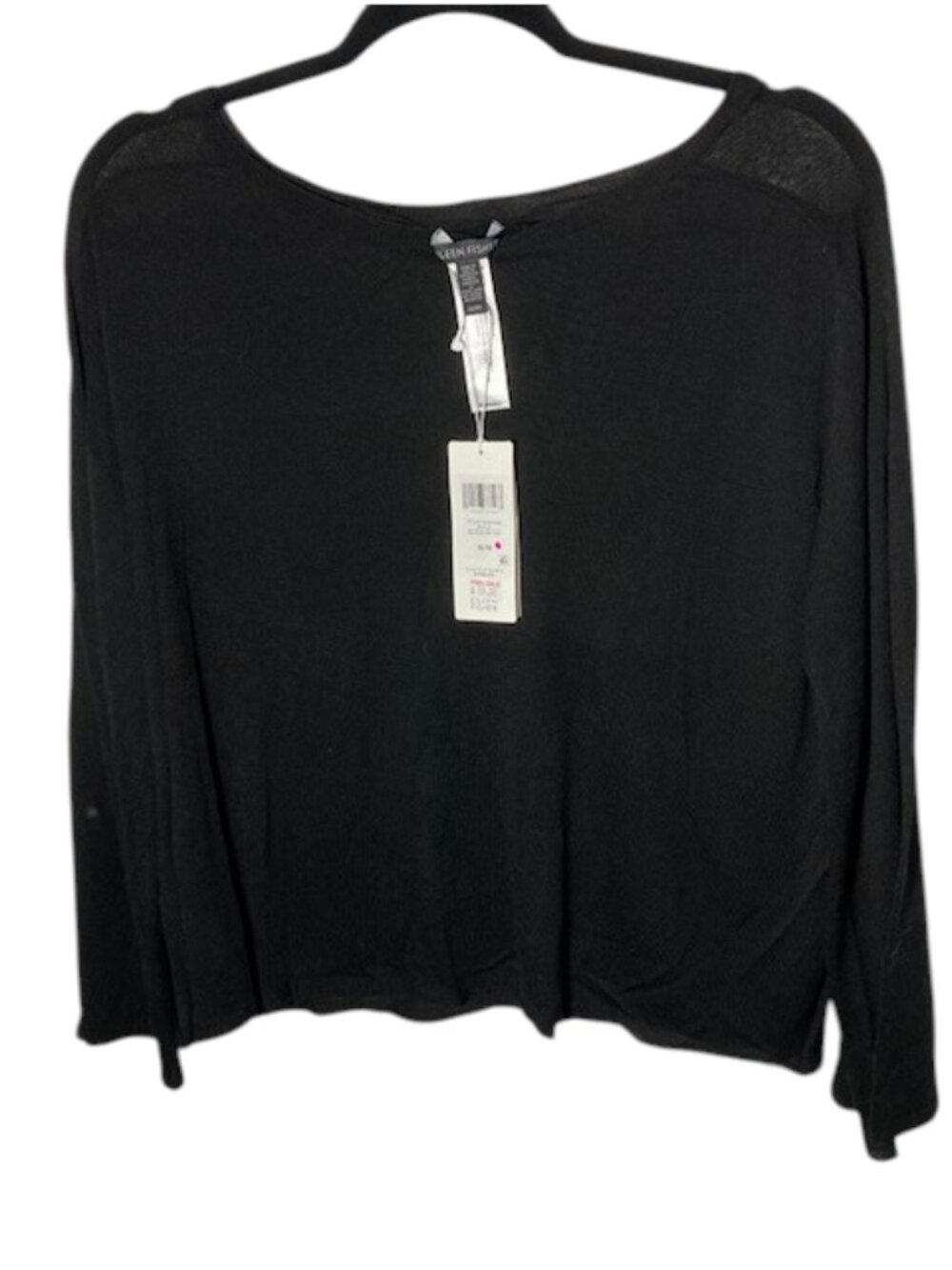 Eileen Fisher Bateau Neck Seamless Sleek Tencel Knit Top Medium Bell Sleeves NWT - Picture 5 of 6